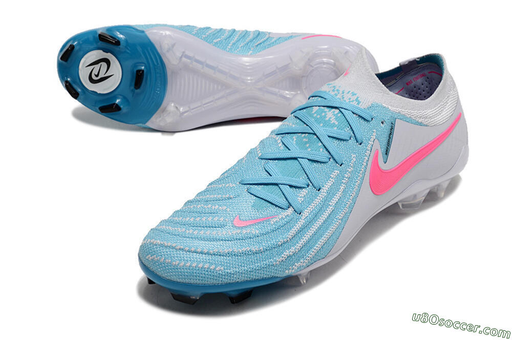 Nike Phantom Luna Elite NU FG Firm Ground Soccer Cleats - Blue/White/Pink 3