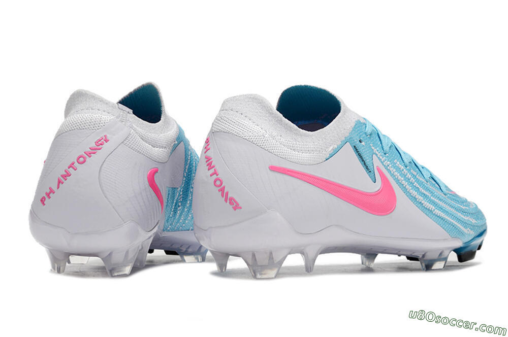 Nike Phantom Luna Elite NU FG Firm Ground Soccer Cleats - Blue/White/Pink 6
