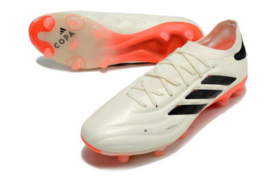Adidas Copa Pure 2+ FG Firm Ground Soccer Cleats - Beige/Black/Red