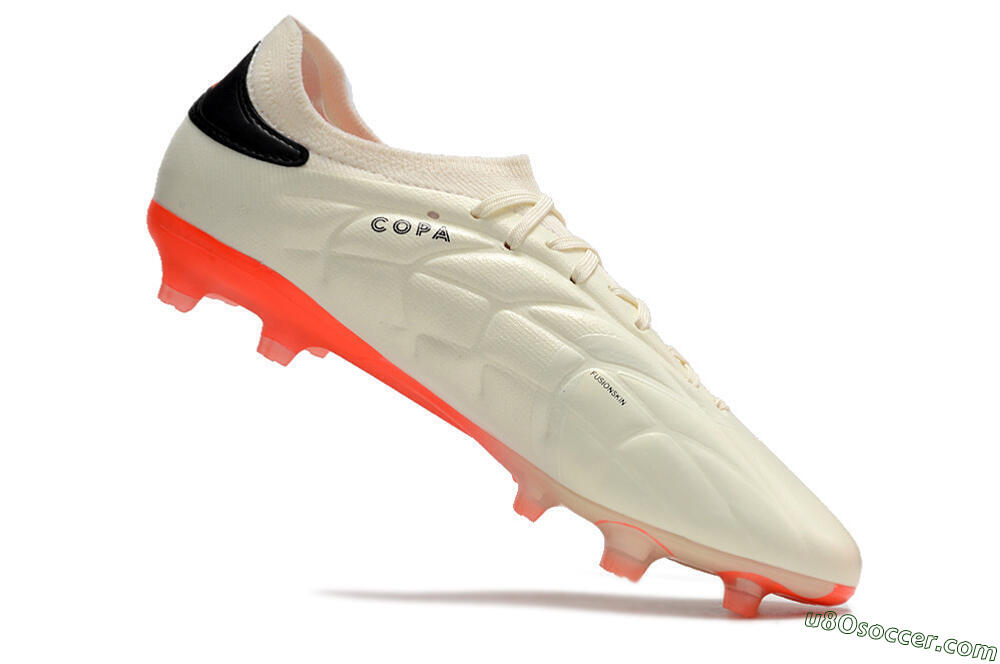 Adidas Copa Pure 2+ FG Firm Ground Soccer Cleats - Beige/Black/Red 4