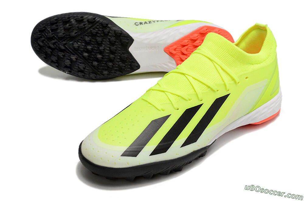 Adidas X Crazyfast.3 TF Artificial Turf Soccer Shoes - Yellow/Black/Red 3