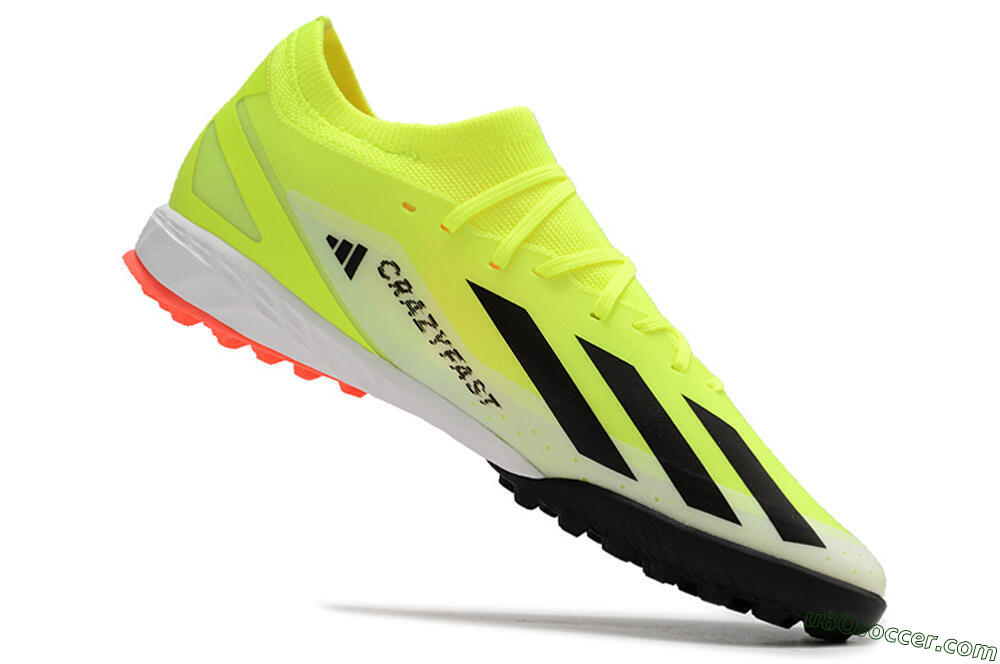 Adidas X Crazyfast.3 TF Artificial Turf Soccer Shoes - Yellow/Black/Red 4