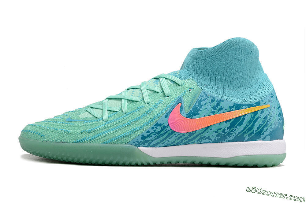 Nike Phantom Luna Elite NU IC Indoor & Futsal Soccer Shoes - Jade/Pink/Orange 2