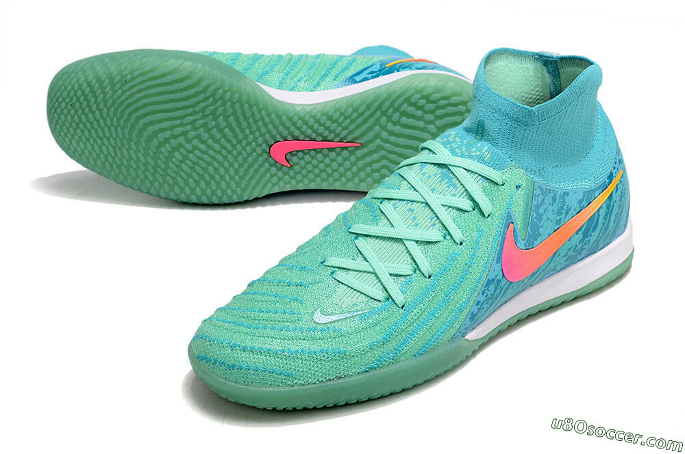 Nike Phantom Luna Elite NU IC Indoor & Futsal Soccer Shoes - Jade/Pink/Orange 3
