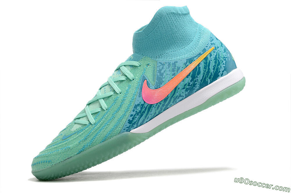 Nike Phantom Luna Elite NU IC Indoor & Futsal Soccer Shoes - Jade/Pink/Orange 5