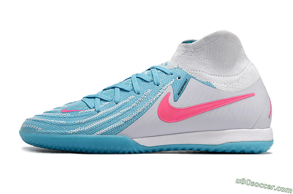Nike Phantom Luna Elite NU IC Indoor & Futsal Soccer Shoes - Blue/White/Pink 2