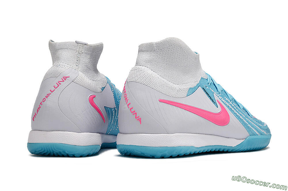 Nike Phantom Luna Elite NU IC Indoor & Futsal Soccer Shoes - Blue/White/Pink 6