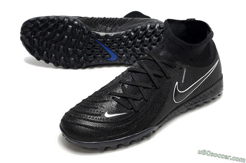 Nike Phantom Luna Elite NU TF Artificial Turf Soccer Shoes - Black/White/Blue 3