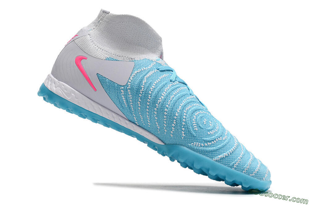 Nike Phantom Luna Elite NU TF Artificial Turf Soccer Shoes - Blue/White/Pink 4