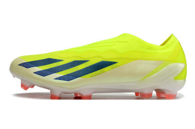 Adidas X Crazyfast+ Laceless FG Firm Ground Soccer Cleats - Yellow/Blue/Red