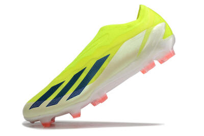 Adidas X Crazyfast+ Laceless FG Firm Ground Soccer Cleats - Yellow/Blue/Red