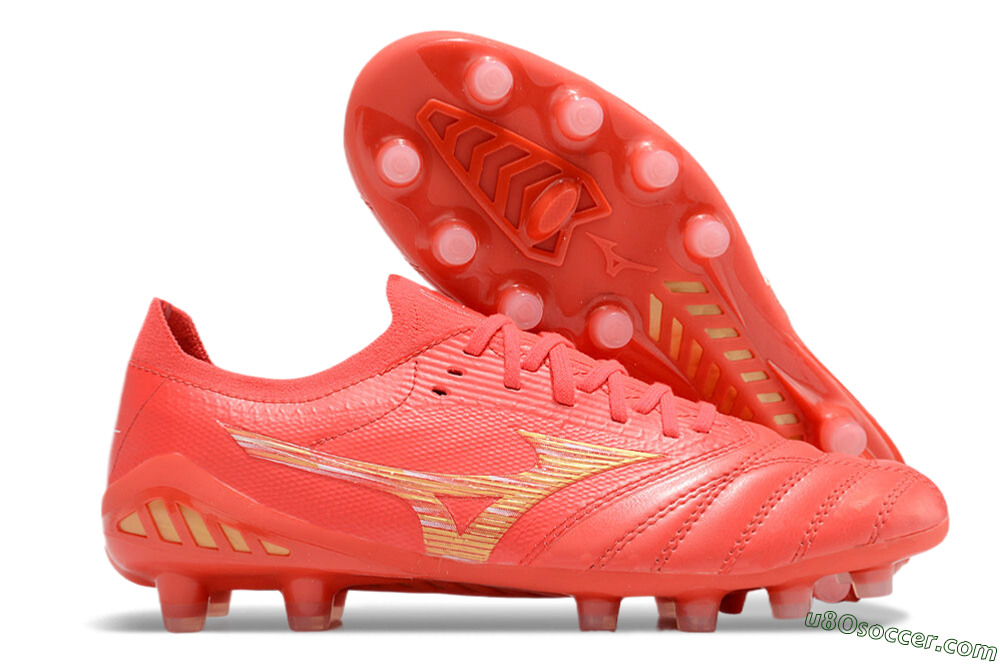Mizuno Morelia Neo 3 FG Firm Ground Soccer Cleats - Red/Yellow 1