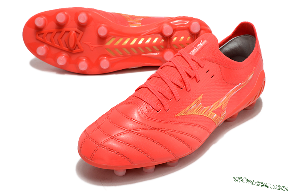 Mizuno Morelia Neo 3 FG Firm Ground Soccer Cleats - Red/Yellow 3