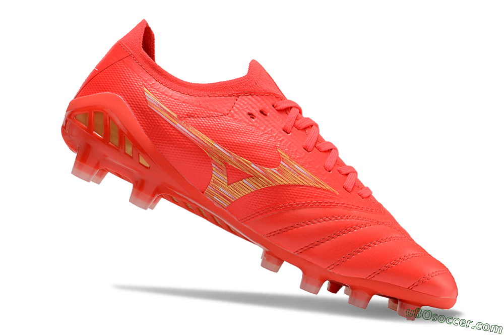 Mizuno Morelia Neo 3 FG Firm Ground Soccer Cleats - Red/Yellow 4