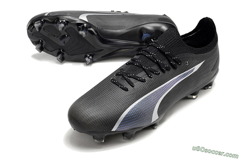 Puma Ultra Ultimate FG Firm Ground Soccer Cleats - Black/Blue/White 3