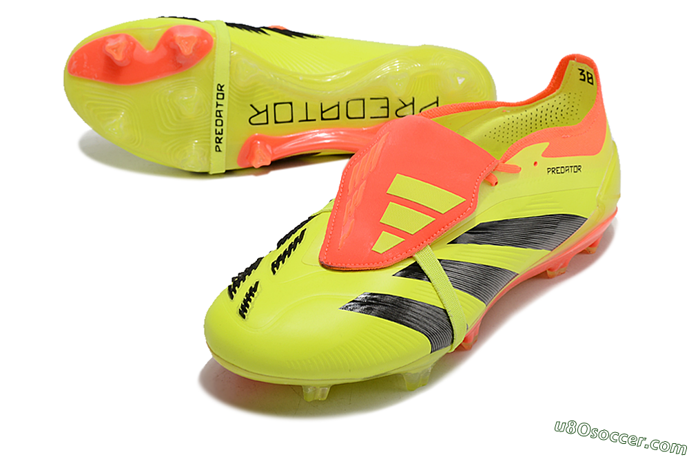 Adidas Predator Elite Foldover Tongue FG Firm Ground Soccer Cleats - Yellow/Black/Red 3