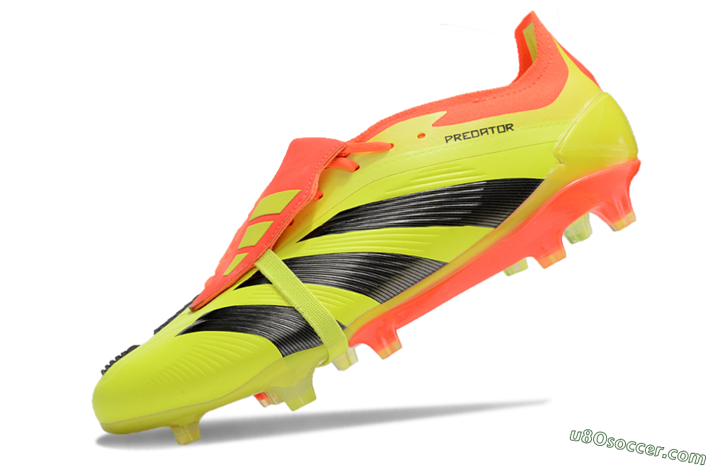 Adidas Predator Elite Foldover Tongue FG Firm Ground Soccer Cleats - Yellow/Black/Red 5