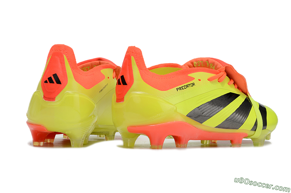 Adidas Predator Elite Foldover Tongue FG Firm Ground Soccer Cleats - Yellow/Black/Red 6