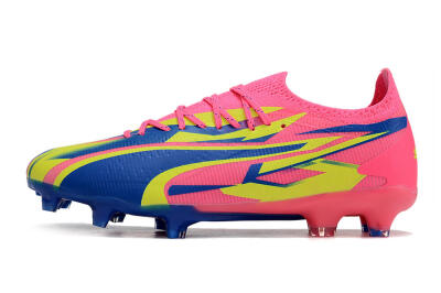 Puma Ultra Ultimate FG Firm Ground Soccer Cleats - Pink/Blue/Yellow