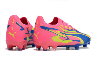 Puma Ultra Ultimate FG Firm Ground Soccer Cleats - Pink/Blue/Yellow