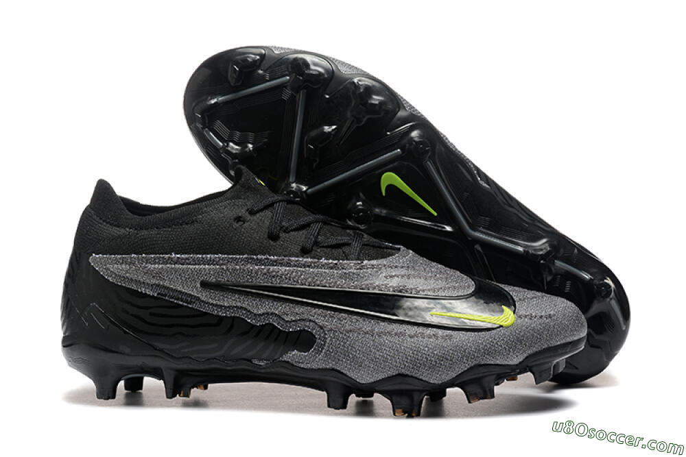Nike Phantom GX Elite FG Firm Ground Soccer Cleats - Black/Grey/Yellow 1