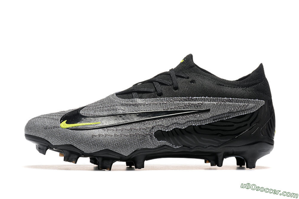 Nike Phantom GX Elite FG Firm Ground Soccer Cleats - Black/Grey/Yellow 2
