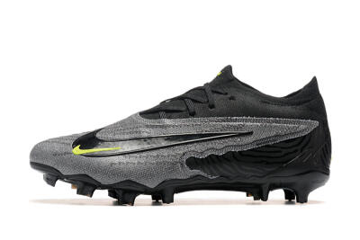 Nike Phantom GX Elite FG Firm Ground Soccer Cleats - Black/Grey/Yellow