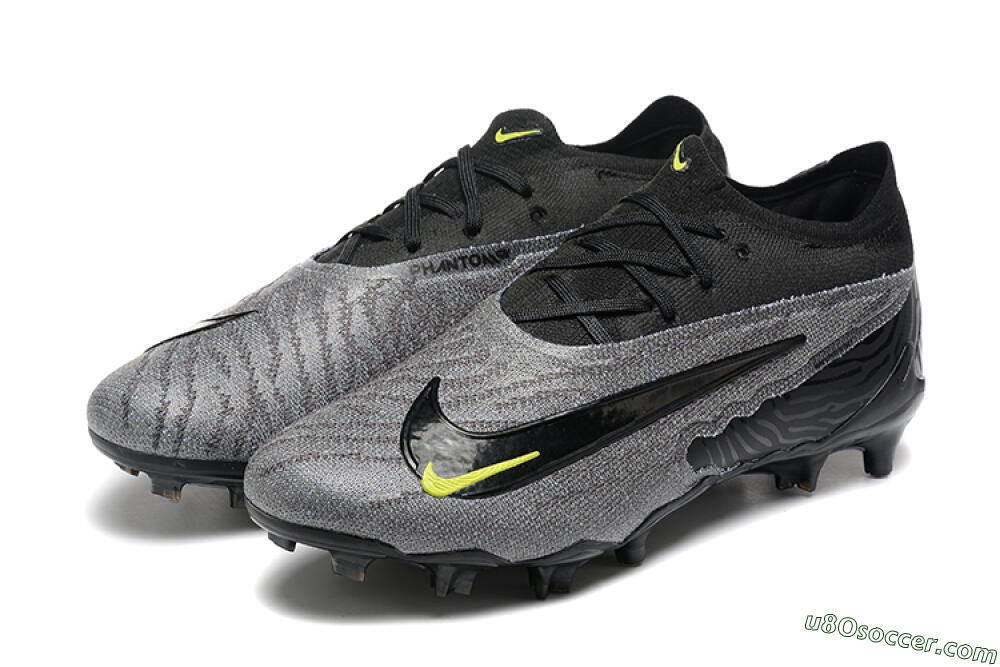 Nike Phantom GX Elite FG Firm Ground Soccer Cleats - Black/Grey/Yellow 5