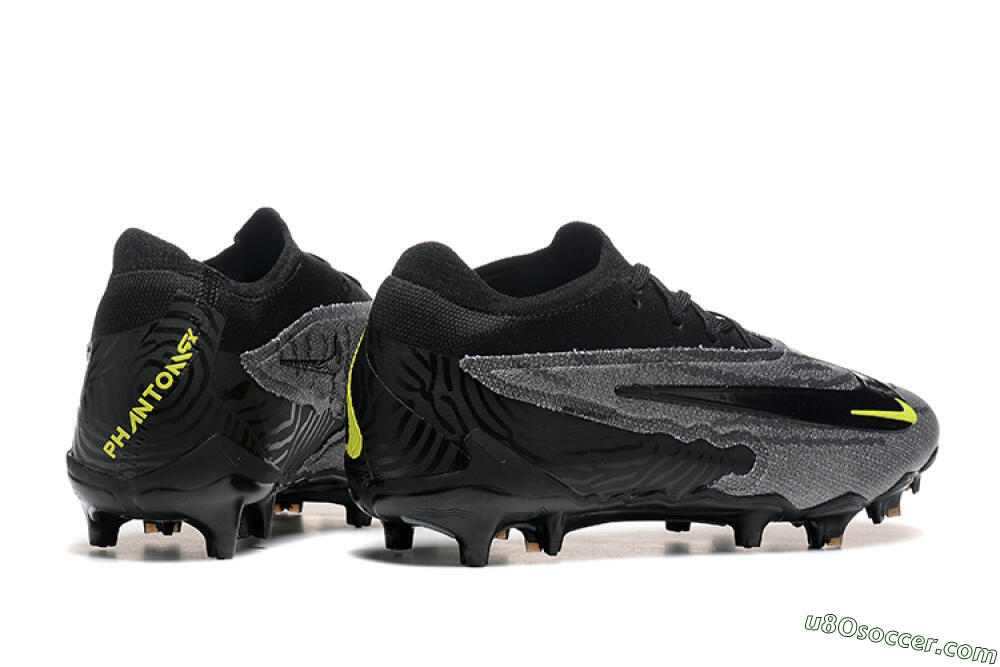 Nike Phantom GX Elite FG Firm Ground Soccer Cleats - Black/Grey/Yellow 9