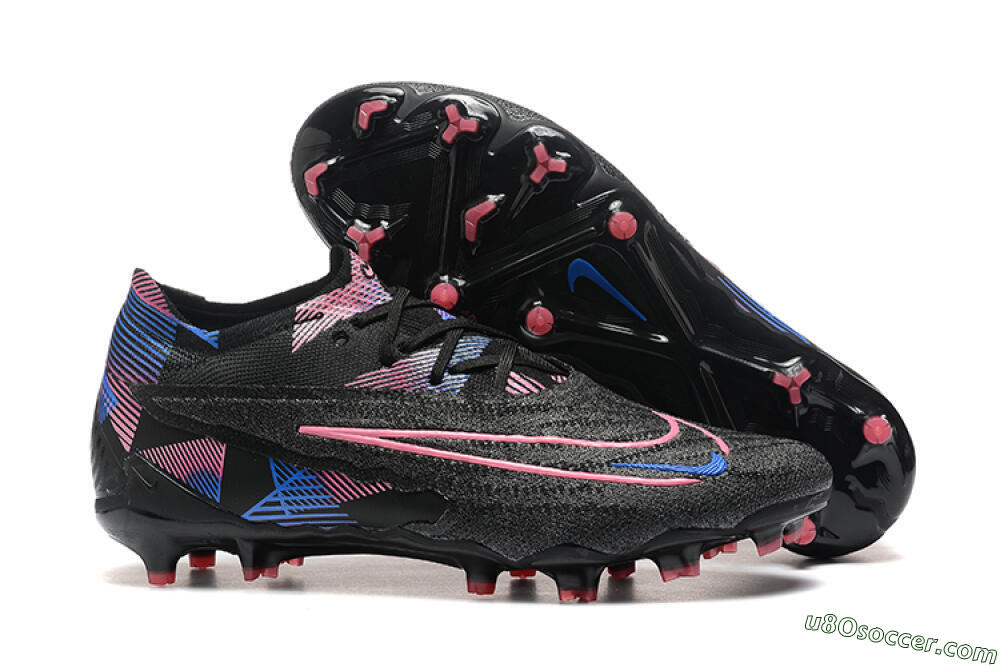 Nike Phantom GX Elite FG Firm Ground Soccer Cleats - Black/Pink/Blue 1