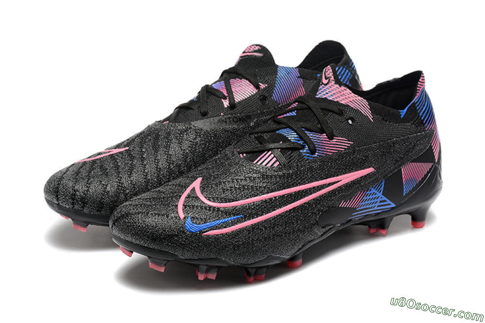Nike Phantom GX Elite FG Firm Ground Soccer Cleats - Black/Pink/Blue 5