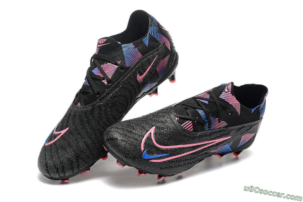 Nike Phantom GX Elite FG Firm Ground Soccer Cleats - Black/Pink/Blue 6