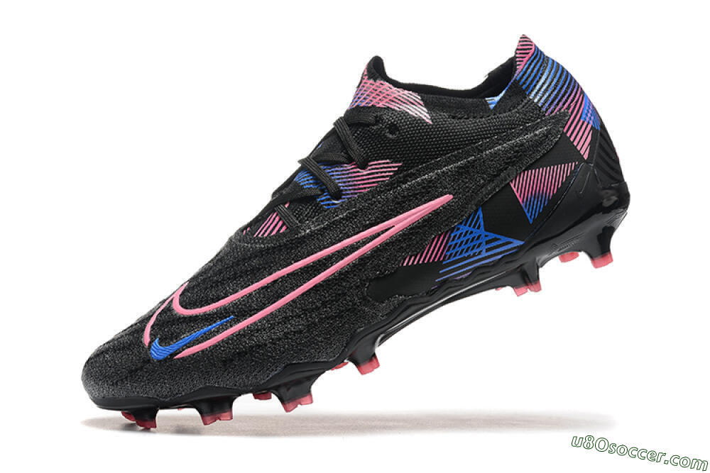 Nike Phantom GX Elite FG Firm Ground Soccer Cleats - Black/Pink/Blue 8