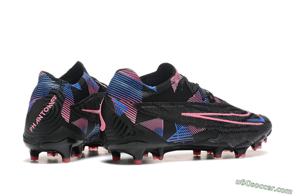 Nike Phantom GX Elite FG Firm Ground Soccer Cleats - Black/Pink/Blue 9