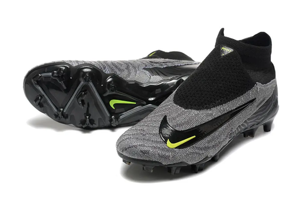 Black Grey Yellow FG Firm Ground Soccer Cleats | Phantom GX Elite