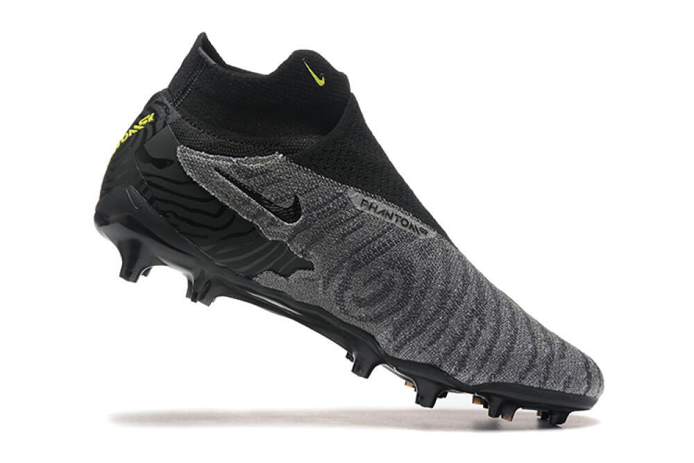 Black Grey Yellow FG Firm Ground Soccer Cleats | Phantom GX