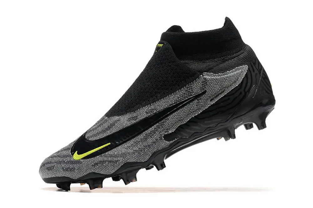 Black Grey Yellow FG Firm Ground Soccer Cleats | Phantom GX Elite