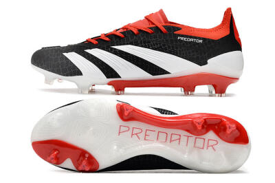 Adidas Predator Accuracy+ FG Firm Ground Soccer Cleats - Black/White/Red
