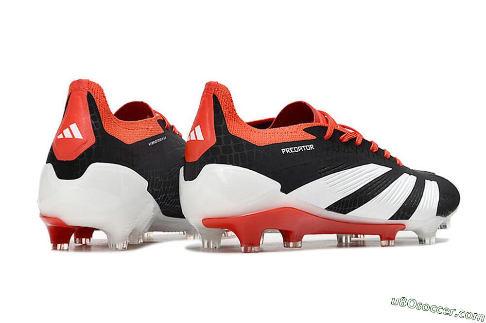 Adidas Predator Accuracy+ FG Firm Ground Soccer Cleats - Black/White/Red 6