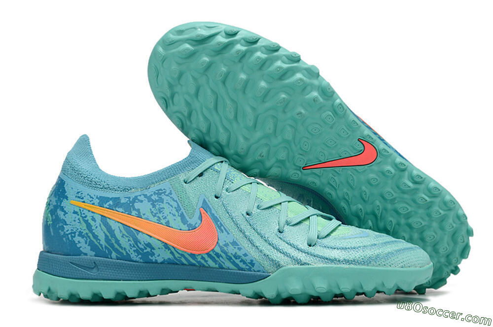 Nike Phantom Luna Elite TF Artificial Turf Soccer Shoes - Jade/Orange/Yellow 1