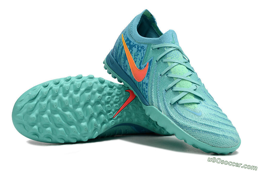 Nike Phantom Luna Elite TF Artificial Turf Soccer Shoes - Jade/Orange/Yellow 3