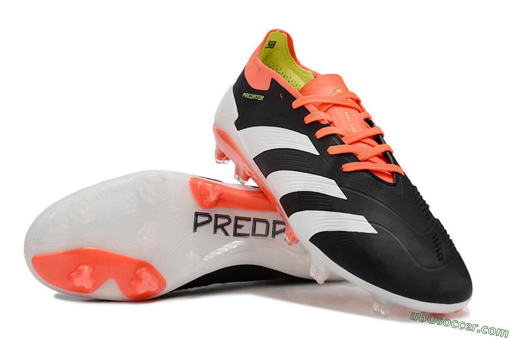Adidas Predator Elite FG Firm Ground Soccer Cleats - Black/White/Pink 3