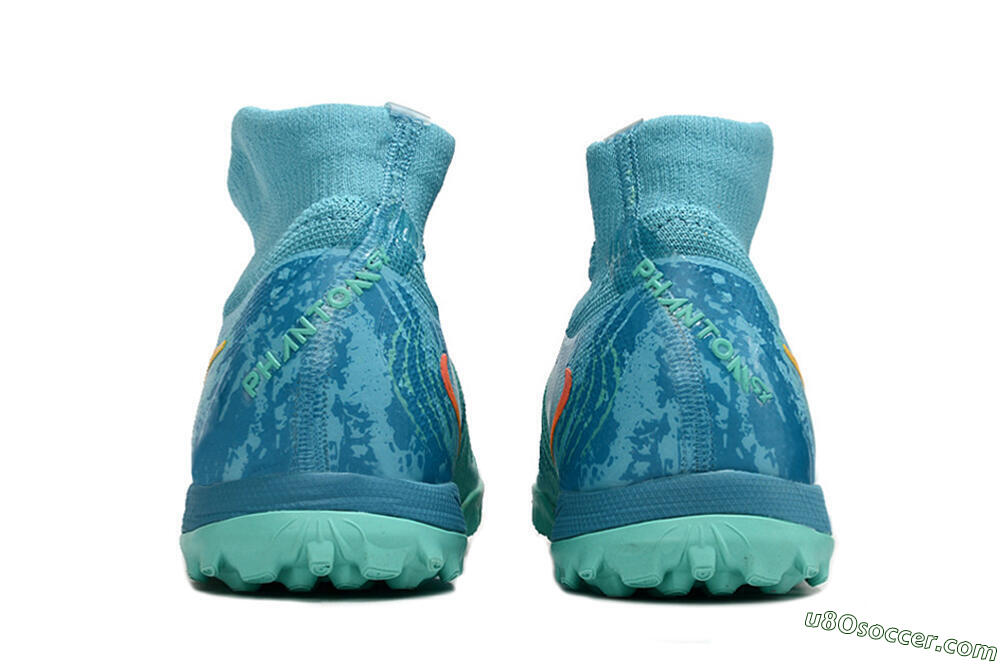 Nike Phantom Luna Elite TF Artificial Turf Soccer Shoes - Jade/Orange/Yellow 5