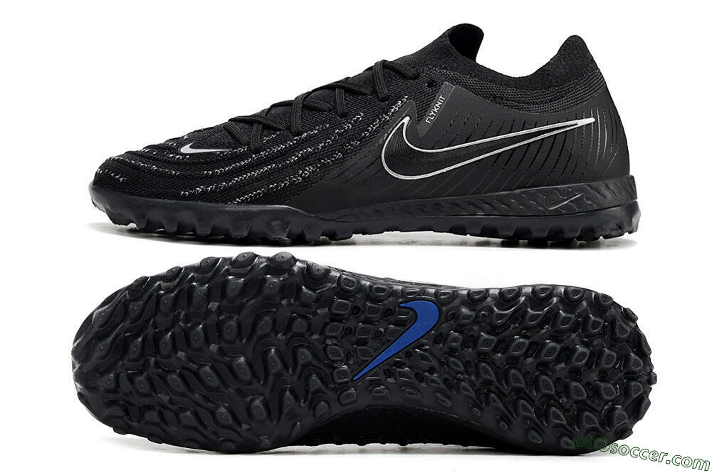 Nike Phantom GX 2 Elite TF Artificial Turf Soccer Shoes - Black/White/Blue 0