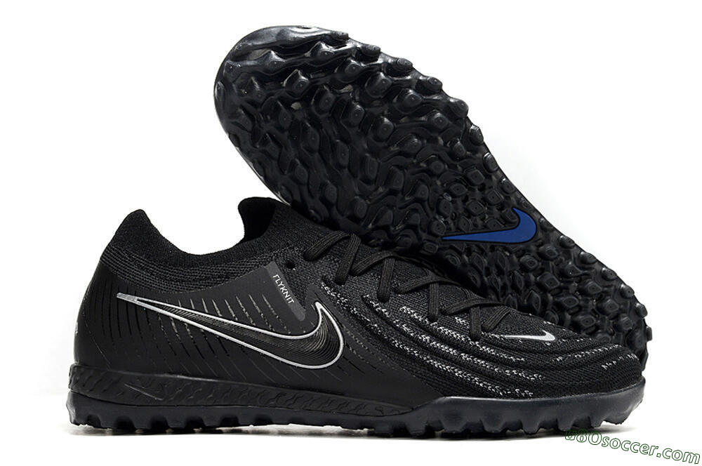 Nike Phantom GX 2 Elite TF Artificial Turf Soccer Shoes - Black/White/Blue 1
