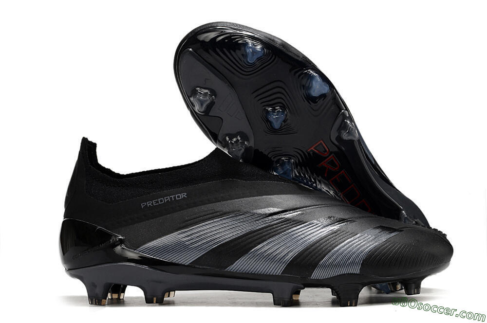Adidas Predator Elite Laceless FG Firm Ground Soccer Cleats - Black/Jade/Red 1