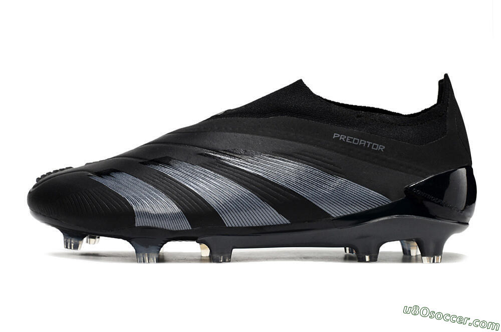 Adidas Predator Elite Laceless FG Firm Ground Soccer Cleats - Black/Jade/Red 2
