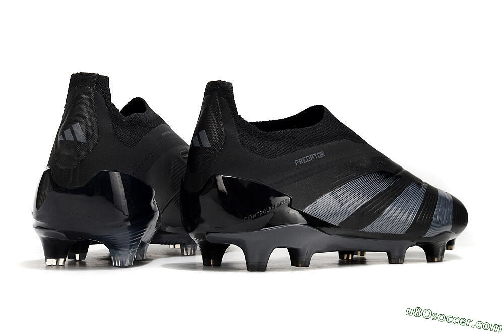 Adidas Predator Elite Laceless FG Firm Ground Soccer Cleats - Black/Jade/Red 6