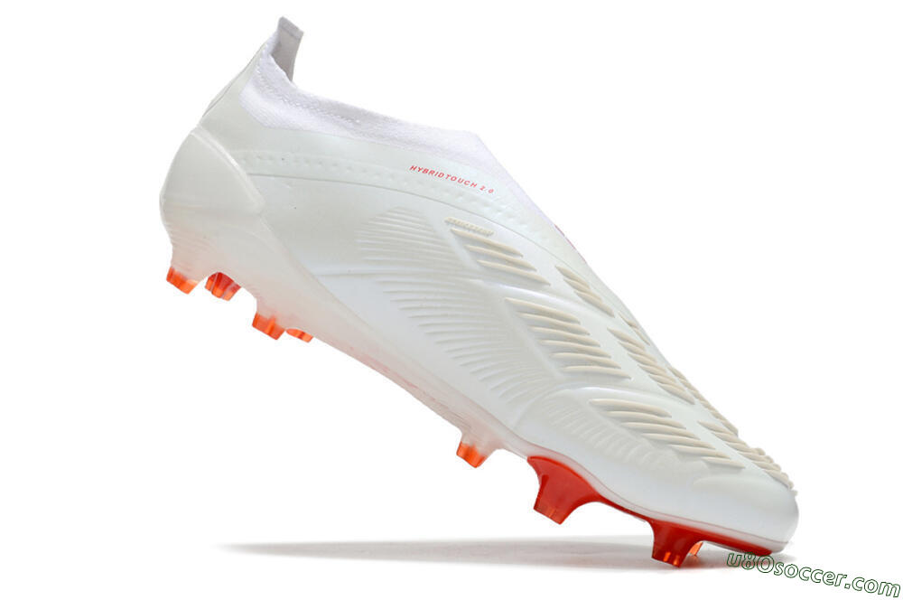 Adidas Predator Elite Laceless FG Firm Ground Soccer Cleats - White/Red 4