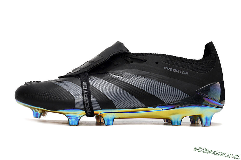 Adidas Predator Elite Foldover Tongue FG Firm Ground Soccer Cleats - Black/Silver/Gold 2